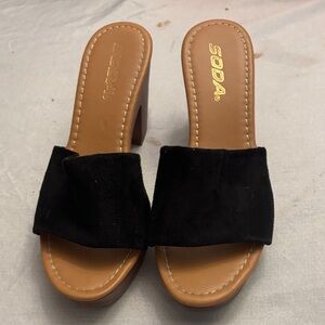 Soda Black Women's Mules